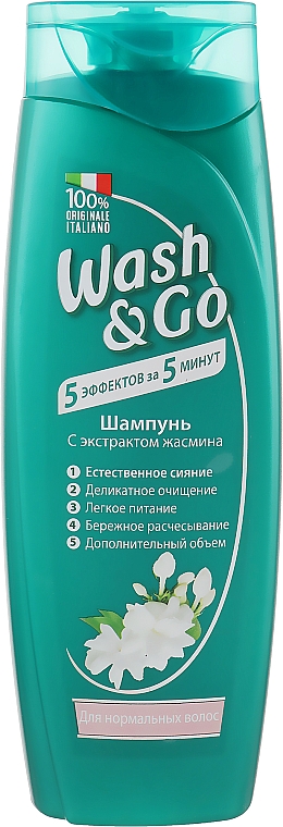 Szampon z ekstraktem z jaśminu do włosów normalnych - Wash&Go — Zdjęcie N3