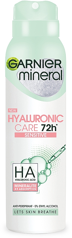 Antyperspirant - Garnier Mineral Hyaluronic Care 72h Sensitive