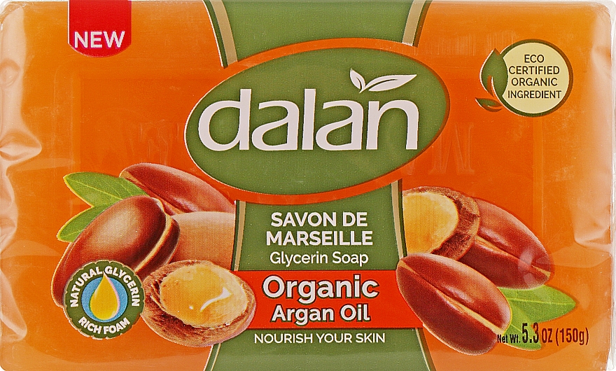 Glicerynowe mydło z olejem arganowym - Dalan Savon De Marseille Glycerine Soap Organic Argan Oil — Zdjęcie N1
