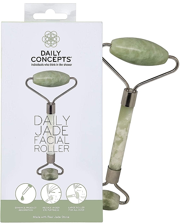 Roller do masażu twarzy, jadeit - Daily Concepts Daily Jade Facial Roller — Zdjęcie N1