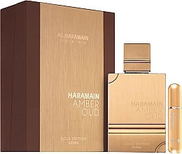 Al Haramain Amber Oud Gold Edition - Zestaw (edp 200 ml + atomiser 10 ml) — Zdjęcie N1