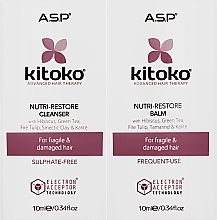 Kup Zestaw - Affinage Salon Professional Kitoko Nutri-Restore Cleanser & Balm Sachet Duo (h/sham/10ml + h/balm10ml)