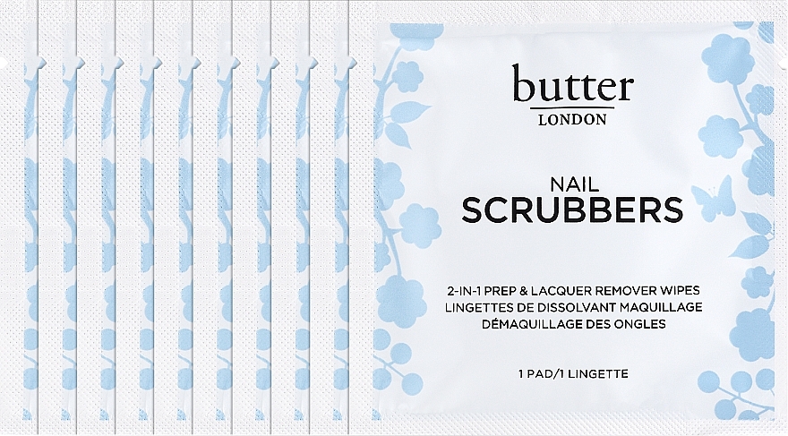 Chusteczki do usuwania lakieru do paznokci - Butter London Nail Scrubbers 2-In-1 Prep & Lacquer Remover Wipes — Zdjęcie N2