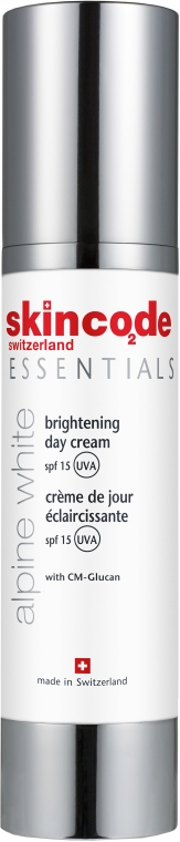 Rozjaśniający krem na dzień - Skincode Essentials Alpine White Brightening Day Cream SPF15 — Zdjęcie N2