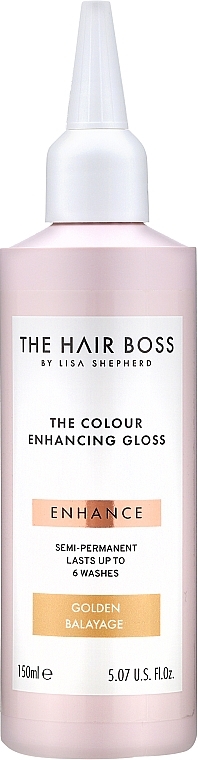 PRZECENA! Rozświetlacz podkreślający ciepły odcień balayage - The Hair Boss Colour Enhancing Gloss Golden Balayage * — Zdjęcie N1