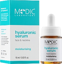 Serum do twarzy z kwasem hialuronowym - Pierre Rene Medic Laboratory Hyaluronic Serum Face & Neckline Moisturising — Zdjęcie N3