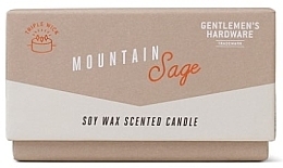 Świeca zapachowa, 3 knoty - Gentleme's Hardware Soy Wax Candle 589 Mountain Sage — Zdjęcie N2