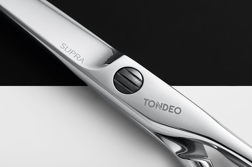Nożyczki fryzjerskie proste S-Line Supra Offset, 15,24 cm - Tondeo 6" Black — Zdjęcie N3