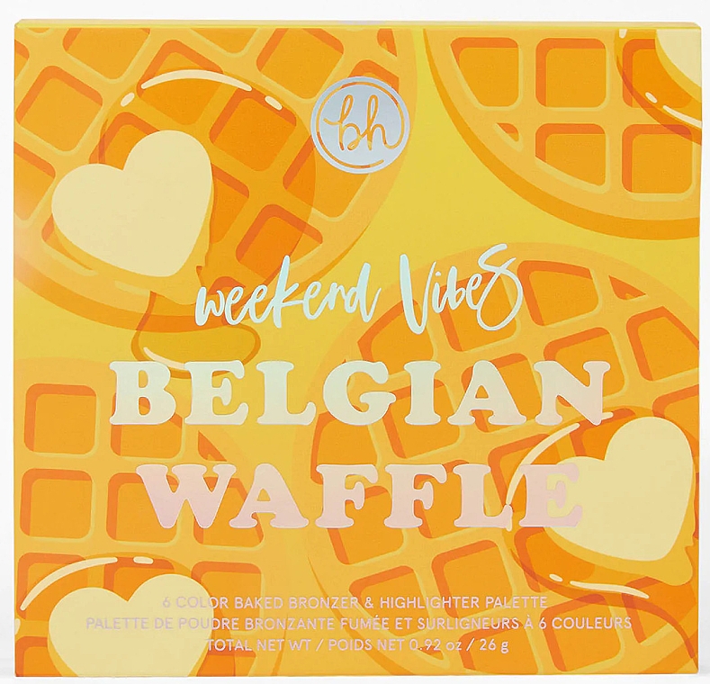 Paleta do makijażu - BH Cosmetics Weekend Vibes Belgian Waffle 6 Color Baked Bronzer & Highlighter Palette — Zdjęcie N2