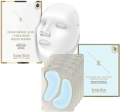 Kup Zestaw nawilżających maseczek i płatków pod oczy z kwasem hialuronowym i kolagenem - Eclat Skin London (mask 3 pcs + eye/pads 5 * 2 pcs)