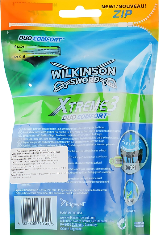 Jednorazowe maszynki do golenia - Wilkinson Sword Xtreme 3 Duo Comfort — Zdjęcie N3