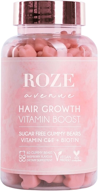 Suplement diety na porost włosów - Roze Avenue Luxury Hair Growth Gummy Bears — Zdjęcie N1