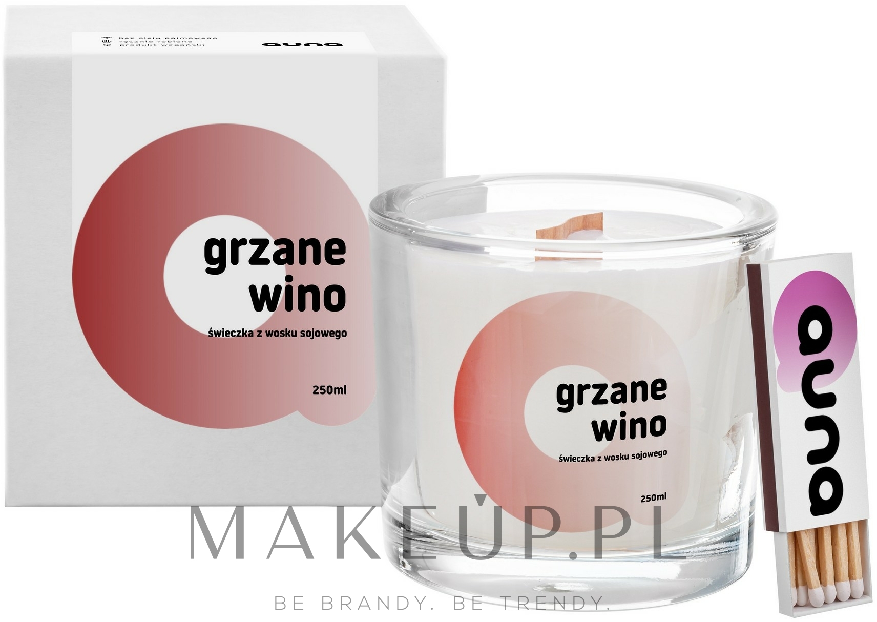 Naturalna świeca z wosku sojowego Grzane wino - Auna Soya Candle Mulled Wine — Zdjęcie 250 ml