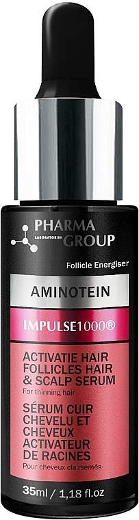 Serum aktywujące mieszki włosowe - Pharma Group Laboratories Aminotein + Impulse 1000 Hair & Scalp Serum