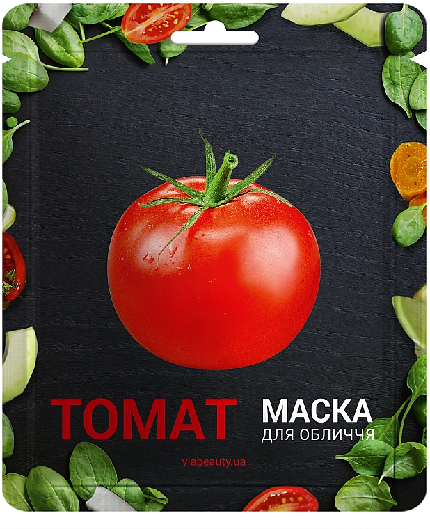 Wybielająca maska ​​w płachcie z ekstraktem z pomidora - Via Beauty