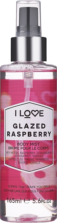 Pachnąca mgiełka do ciała - I Love... Glazed Raspberry Body Mist — Zdjęcie N1