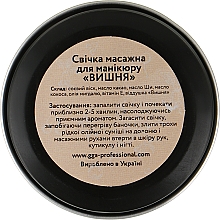 Świeca do masażu Wiśnia - GGA Professional Massage Candle — Zdjęcie N3