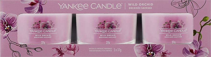 Zestaw świec zapachowych Wild Orchid - Yankee Candle Wild Orchid (candle/3x37g) — Zdjęcie N1