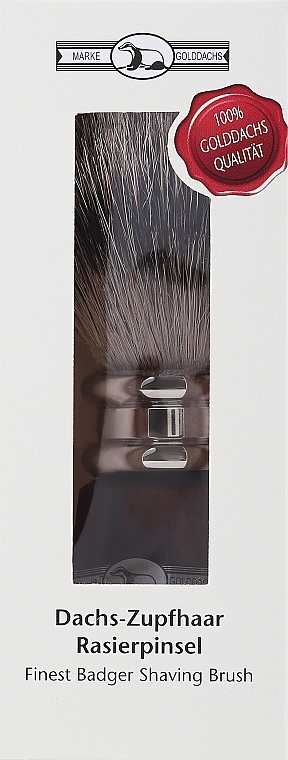 Pędzel do golenia z włosiem borsuka, brązowy - Golddachs Finest Badger Shaving Brush Brown — Zdjęcie N2