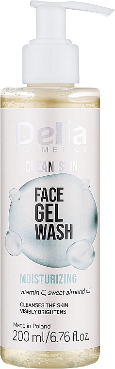 Nawilżający żel do mycia - Delia Clean Skin Face Gel Wash — Zdjęcie N1