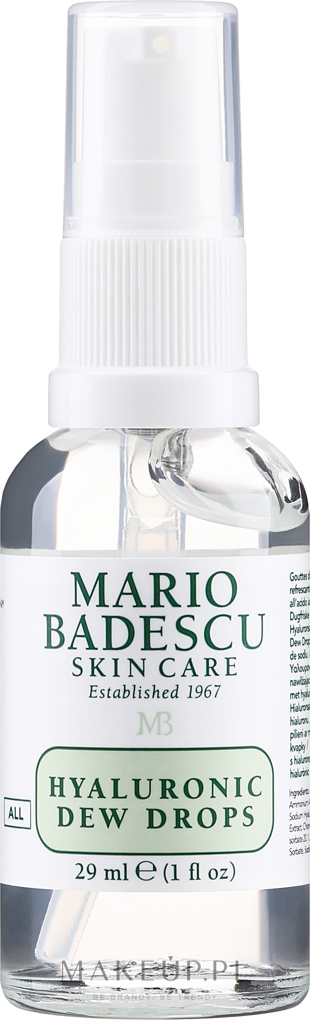 Rozjaśniające żelowe serum do twarzy - Mario Badescu Hyaluronic Dew Drops — Zdjęcie 29 ml