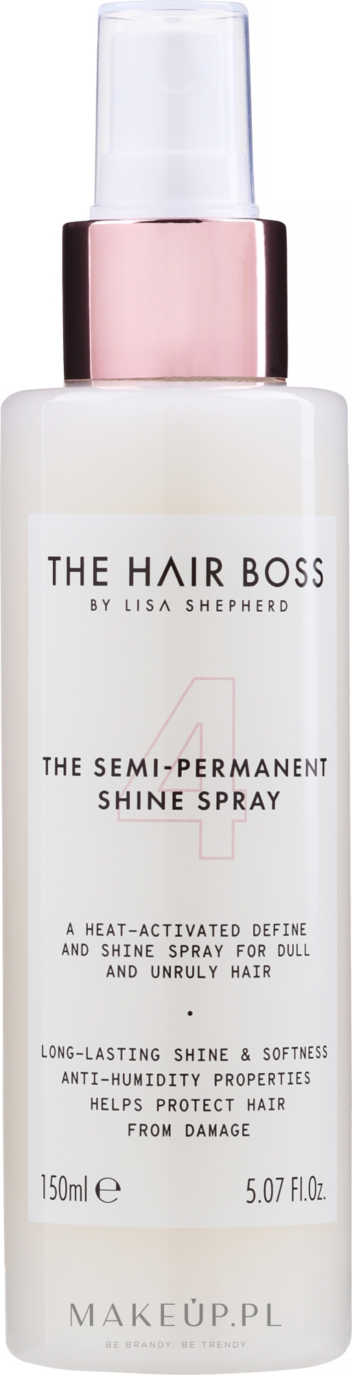 Utrwalający spray do włosów nadający blasku - The Hair Boss The Semi Permanent Shine Spray — Zdjęcie 150 ml