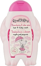 Truskawkowe mydło pod prysznic dla dzieci do włosów i ciała z aloesem - Naturaphy — Zdjęcie N1
