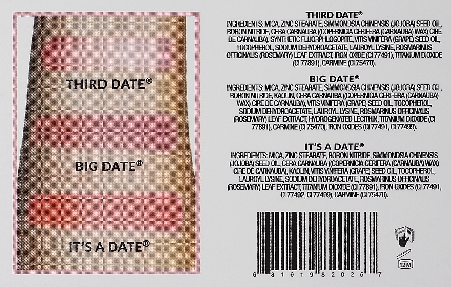 Zestaw - theBalm Date Night Blush Set (blush/3x6.5g) — Zdjęcie N3