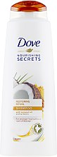 Odbudowujący szampon do włosów zniszczonych Olej kokosowy i kurkuma - Dove Nourishing Secrets Restoring Ritual Shampoo — Zdjęcie N3