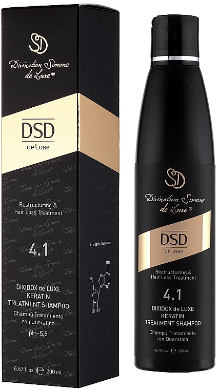 Regenerujący szampon z keratyną De Lux N 4.1 - Simone DSD De Luxe Dixidox DeLuxe Keratin Treatment Shampoo — Zdjęcie N5