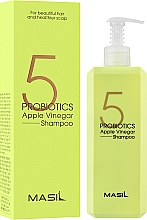 Łagodny szampon bezsiarczanowy z probiotykami i octem jabłkowym - Masil 5 Probiotics Apple Vinegar Shampoo — Zdjęcie N8