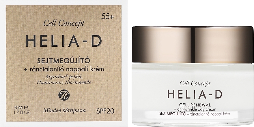 Przeciwzmarszczkowy krem do twarzy na dzień, 55+ - Helia-D Cell Concept Cream — Zdjęcie N6