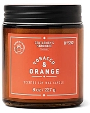 Kup Świeca zapachowa w słoiku - Gentleme's Hardware Scented Soy Wax Glass Candle 592 Tobacco & Orange