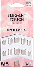 Sztuczne paznokcie - Elegant Touch Natural French Bare 144 — Zdjęcie N1