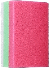 Prostokątna gąbka do kąpieli, biało-różowo-zielona - Ewimark — Zdjęcie N2