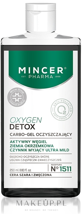 Carbo-gel oczyszczający do twarzy - Mincer Pharma Oxygen Detox N°1511 — Zdjęcie 250 ml