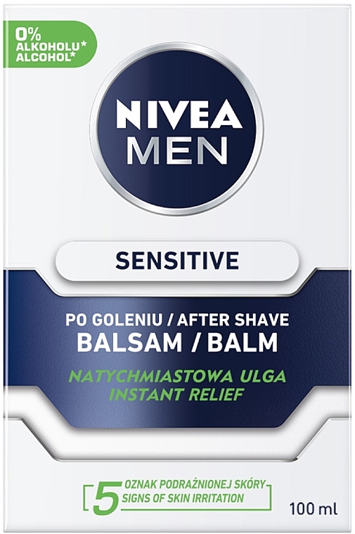 Zestaw - NIVEA MEN Sensitive Collection (sh/gel/250ml + ash/balm/100ml + foam/200ml) — Zdjęcie N5