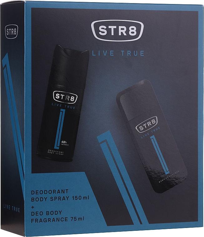STR8 Live True - Zestaw (deo 75 ml + deo 150 ml) — Zdjęcie N1