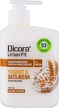 Kup PRZECENA! Kremowe mydło w płynie Jogurt i płatki owsiane - Dicora Urban Fit Creamy Hand Soap Yogurt & Oats Avena *