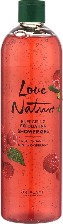 Złuszczający żel pod prysznic Mięta i malina - Oriflame Love Nature Energising Exfoliating Shower Gel — Zdjęcie N3