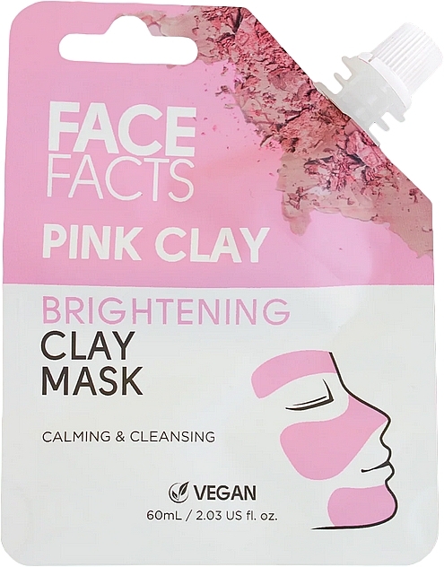 Maseczka rozjaśniająca do twarzy z różowej glinki - Face Facts Brightening Pink Clay Face Mask  — Zdjęcie N1