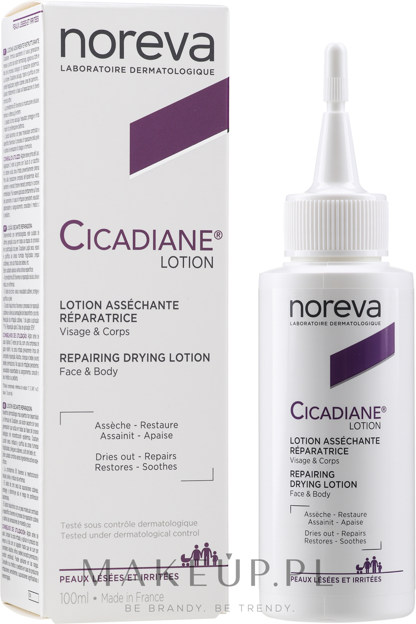 Regenerujący balsam wysuszający do twarzy i ciała - Noreva Laboratoires Cicadiane Repairing Drying Lotion — Zdjęcie 100 ml