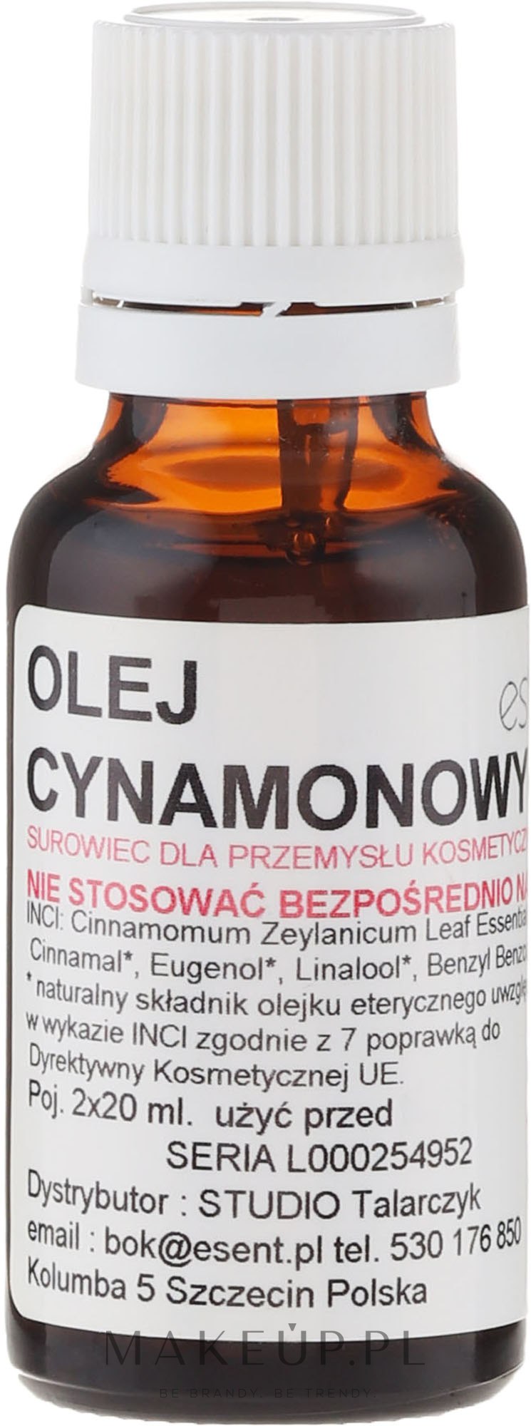 100% naturalny olejek cynamonowy - Esent  — Zdjęcie 20 ml