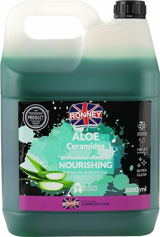 Nawilżający szampon z aloesem do włosów - Ronney Professional Shampoo Intensive Moisturizing Natural Aloe Vera — Zdjęcie N1