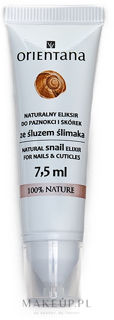 Naturalny eliksir do paznokci i skórek ze śluzem ślimaka - Orientana  — Zdjęcie 7.5 ml