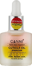 Dwufazowy olejek do skórek Pomarańcza i cynamon - Canni Cuticle Oil Premium — Zdjęcie N1