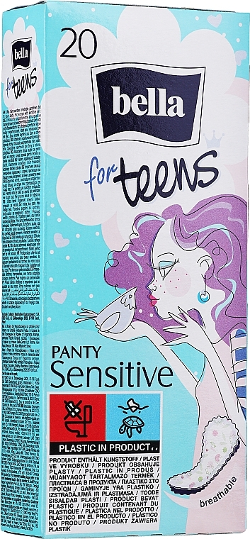 PRZECENA! Wkładki higieniczne, 20 szt. - Bella Panty For Teens Sensitive * — Zdjęcie N1
