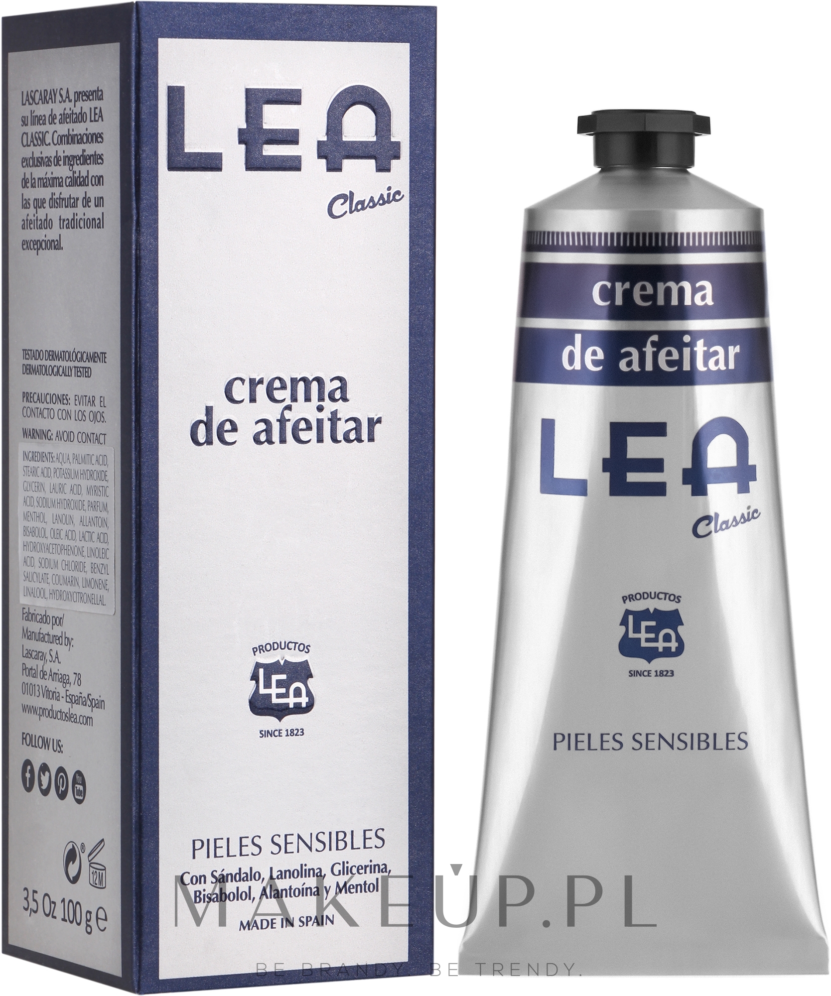 Krem do golenia - Lea Classic Sensitive Skin Shaving Cream — Zdjęcie 100 g