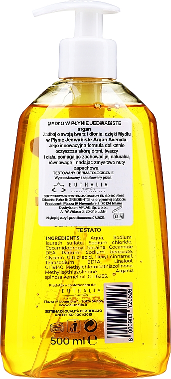 Mydło w płynie z olejem arganowym - Avenida Liquid Soap — Zdjęcie N3