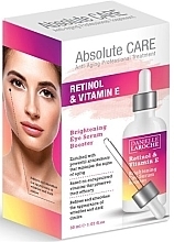 Wzmacniające serum pod oczy - Absolute Care Retinol Vitamin C Eye Serum Booster — Zdjęcie N1